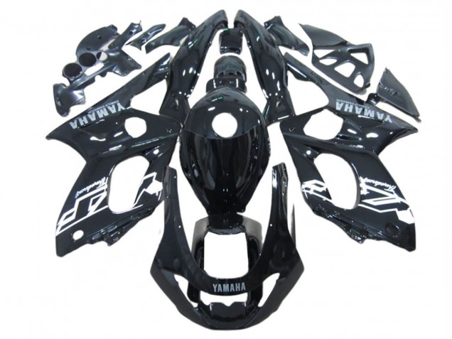 Rabatt Yamaha YZF600R Thundercat Motorrad Verkleidung 1996-2007 - Glanzendes Schwarz Weiss