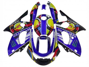 Rabatt Yamaha YZF600R Thundercat Motorrad Verkleidung 1996-2007 - Blau Schwarz Weiss Gelb Monster 46