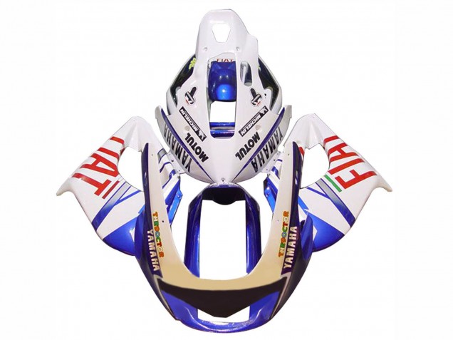 Rabatt Yamaha YZF 1000R Thunderace Motorrad Verkleidung 1997-2007 - Weiss Blau Fiat Motul
