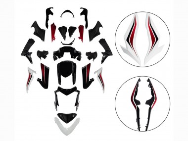 Rabatt Suzuki GSX-S 1000 Motorrad Verkleidung 2015-2020 - Schwarz Rot Weiss