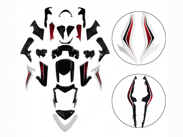 Rabatt Suzuki GSX-S 1000 Motorrad Verkleidung 2015-2020 - Schwarz Rot Weiss