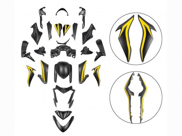 Rabatt Suzuki GSX-S 1000 Motorrad Verkleidung 2015-2020 - Schwarz Gelb