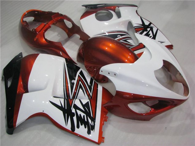 Rabatt Suzuki GSXR 1300 Hayabusa Motorrad Verkleidung 1996-2007 - Weiss Orange Schwarz