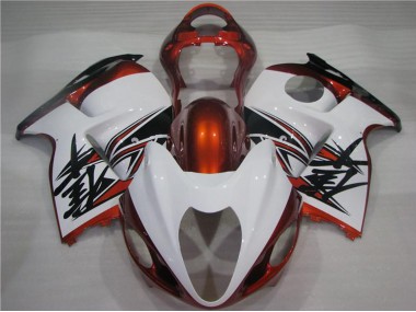 Rabatt Suzuki GSXR 1300 Hayabusa Motorrad Verkleidung 1996-2007 - Weiss Orange Schwarz