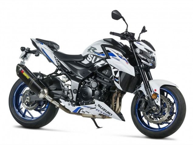 Rabatt Suzuki GSX-S 750 Motorrad Verkleidung 2017-2022 - Weiss Blau Ecstar