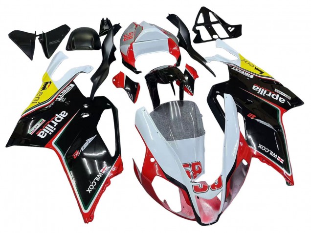 Rabatt Aprilia RSV1000 Motorrad Verkleidung 2003-2006 - Weiss Rot Schwarz Gelb 58