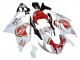 Rabatt Aprilia RSV1000 Motorrad Verkleidung 2003-2006 - Weiss Rot Lucky Strike Motul 34