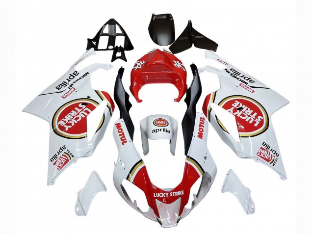 Rabatt Aprilia RSV1000 Motorrad Verkleidung 2003-2006 - Weiss Rot Lucky Strike Motul 34