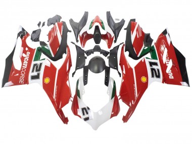 Rabatt Ducati Panigale V2 Motorrad Verkleidung 2020-2024 - Weiss Rot Grun Matt Schwarz Corse 21