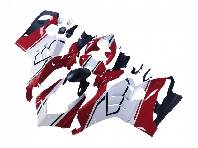Rabatt Ducati Panigale V4 V4S Motorrad Verkleidung 2020-2021 - Weiss Rot Grun Matt Schwarz