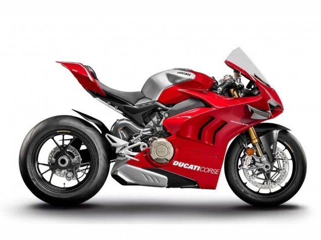 Rabatt Ducati Panigale V4 V4S Motorrad Verkleidung 2020-2021 - Silber Rot