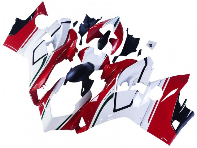 Rabatt Ducati Panigale V4 V4S Motorrad Verkleidung 2018-2019 - Weiss Rot Grun Glanzendes Schwarz