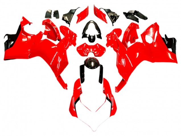 Rabatt Ducati Panigale V4 V4S Motorrad Verkleidung 2018-2019 - Weiss Rot Glanzendes Schwarz