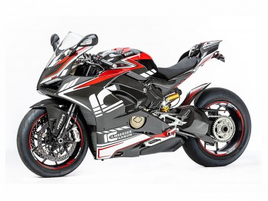 Rabatt Ducati Panigale V4 V4S Motorrad Verkleidung 2018-2019 - Rot Schwarz Grau Aruba 45