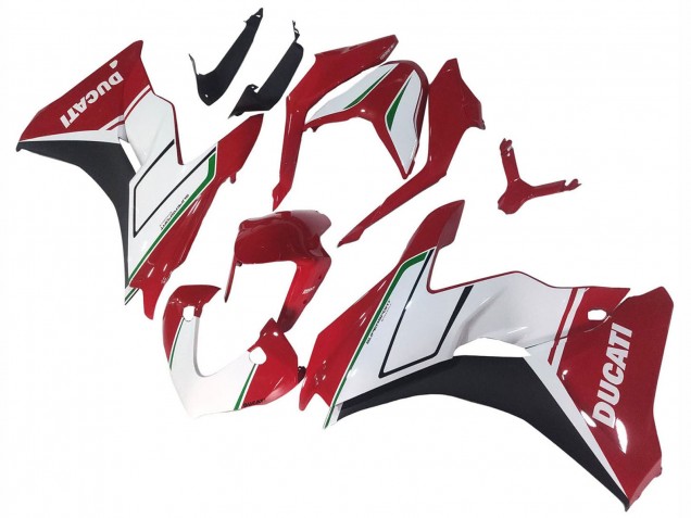 Rabatt Ducati Supersport 939/939S Motorrad Verkleidung 2017-2022 - Weiss Rot Schwarz Grun
