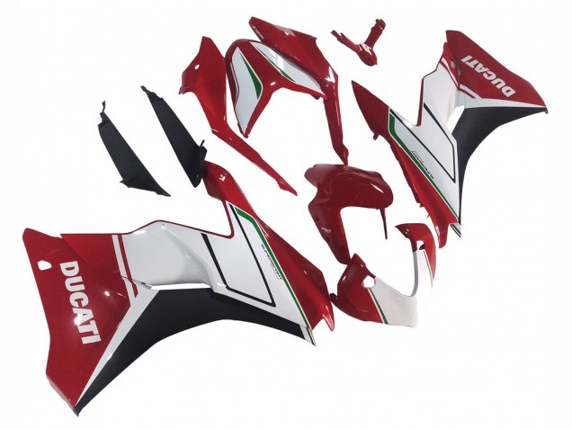 Rabatt Ducati Supersport 939/939S Motorrad Verkleidung 2017-2022 - Weiss Rot Schwarz Grun