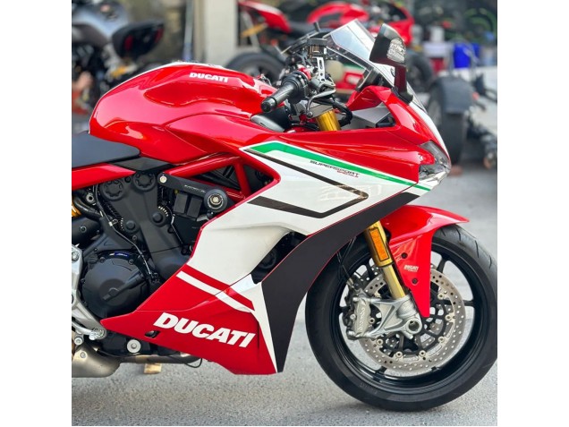Rabatt Ducati Supersport 939/939S Motorrad Verkleidung 2017-2022 - Weiss Rot Schwarz Grun