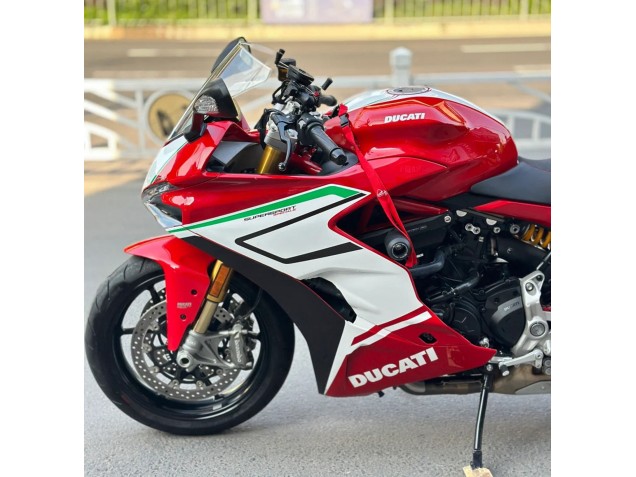 Rabatt Ducati Supersport 939/939S Motorrad Verkleidung 2017-2022 - Weiss Rot Schwarz Grun
