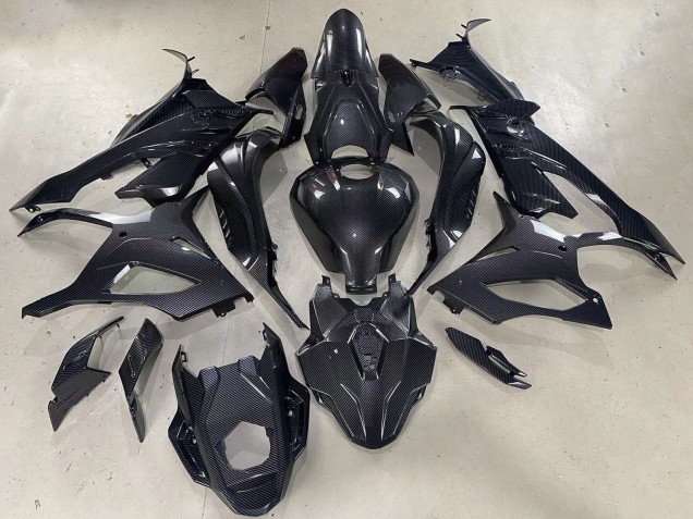 Rabatt BMW S1000RR Motorrad Verkleidung 2023-2024 - Glanzendes Schwarz Carbonfaser