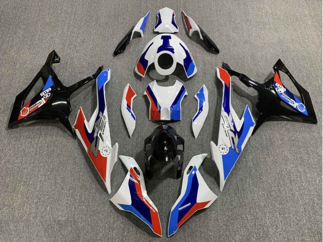 Rabatt BMW S1000RR Motorrad Verkleidung 2019-2022 - Weiss Blau Rot