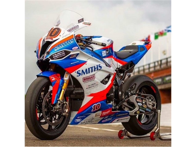 Rabatt BMW S1000RR Motorrad Verkleidung 2019-2022 - Weiss Blau Rot Smiths