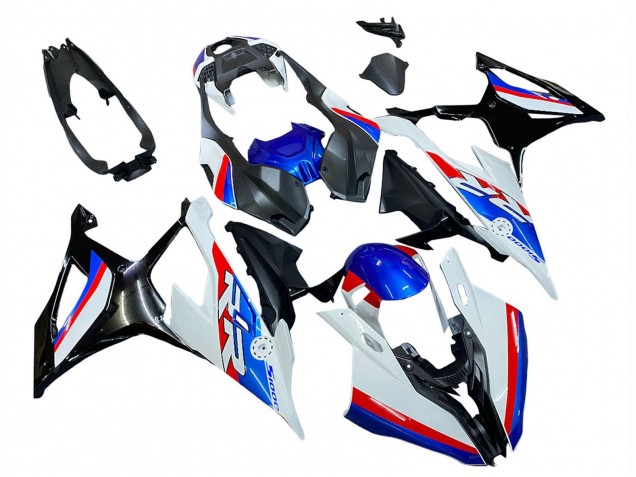 Rabatt BMW S1000RR Motorrad Verkleidung 2019-2022 - Weiss Blau Rot