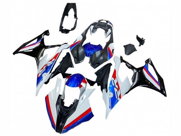 Rabatt BMW S1000RR Motorrad Verkleidung 2019-2022 - Weiss Blau Rot
