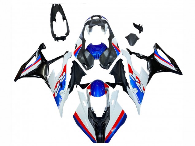 Rabatt BMW S1000RR Motorrad Verkleidung 2019-2022 - Weiss Blau Rot
