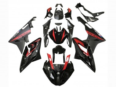 Rabatt BMW S1000RR Motorrad Verkleidung 2017-2018 - Rot Glanzendes Schwarz Matt Schwarz