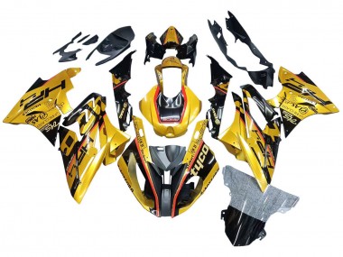 Rabatt BMW S1000RR Motorrad Verkleidung 2017-2018 - Gold Schwarz Tyco