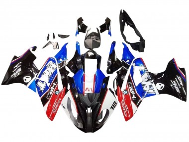Rabatt BMW S1000RR Motorrad Verkleidung 2015-2016 - Blau Rot Glanzendes Schwarz