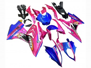 Rabatt BMW S1000RR Motorrad Verkleidung 2015-2016 - Rosa Blau Hai