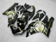 Rabatt Kawasaki ZX6R Motorrad Verkleidung 2005-2006 - Glanzendes Schwarz Weiss Gold Lucky Strike
