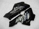 Rabatt Kawasaki ZX6R Motorrad Verkleidung 2005-2006 - Glanzendes Schwarz Weiss West