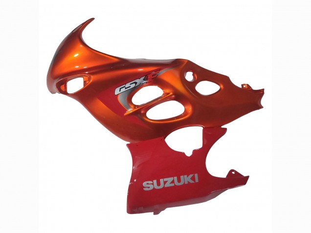 Rabatt Suzuki GSX600F/GSX750F Motorrad Verkleidung 2004-2006 - Burnt Orange Weiss Logo