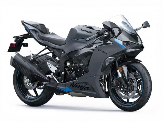 Rabatt Kawasaki ZX6R Motorrad Verkleidung 2023-2025 - Grau Ninja