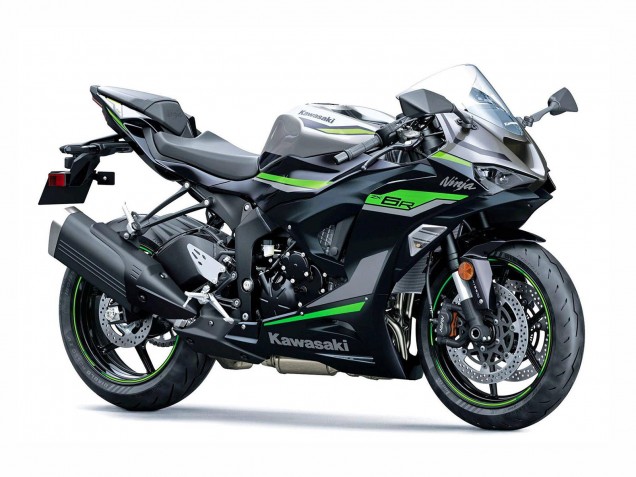Rabatt Kawasaki ZX6R Motorrad Verkleidung 2023-2025 - Schwarz Grau Grun Ninja