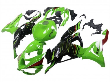 Rabatt Kawasaki ZX6R Motorrad Verkleidung 2023-2025 - Grun Schwarz