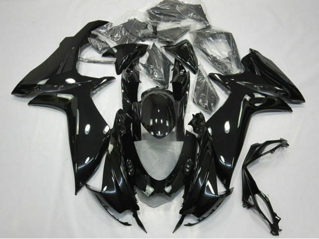 Rabatt Suzuki GSXR 600 / GSXR 750 Motorrad Verkleidung 2011-2024 - Glanzendes Schwarz