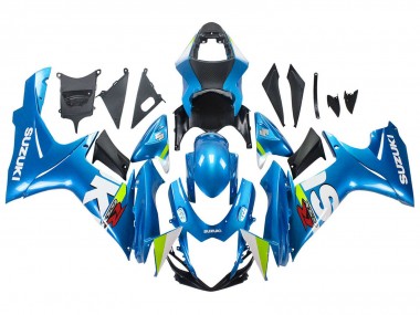Rabatt Suzuki GSXR 600 / GSXR 750 Motorrad Verkleidung 2011-2024 - Hellblau Grun Weiss Rot