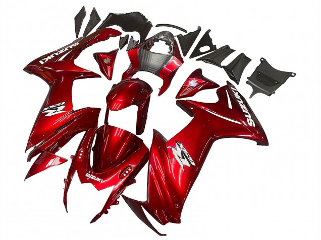 Rabatt Suzuki GSXR 600 / GSXR 750 Motorrad Verkleidung 2011-2024 - Rot Weiss Aufkleber