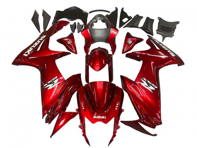 Rabatt Suzuki GSXR 600 / GSXR 750 Motorrad Verkleidung 2011-2024 - Rot Weiss Aufkleber