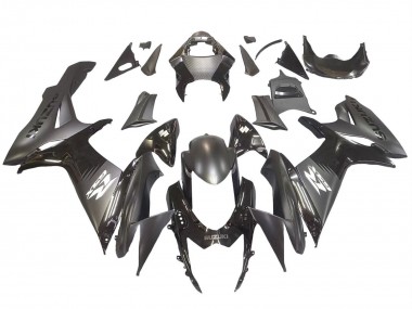 Rabatt Suzuki GSXR 600 / GSXR 750 Motorrad Verkleidung 2011-2024 - Matt Schwarz Glanzendes Schwarz Weiss Aufkleber