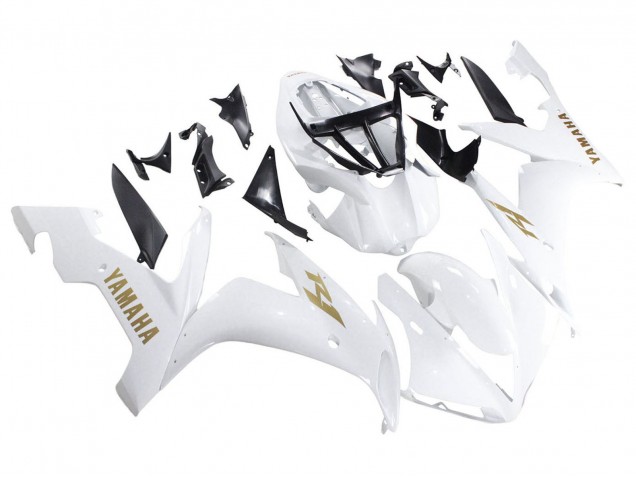 Rabatt Yamaha YZF 1000 R1 Motorrad Verkleidung 2004-2006 - Weiss Gold Aufkleber