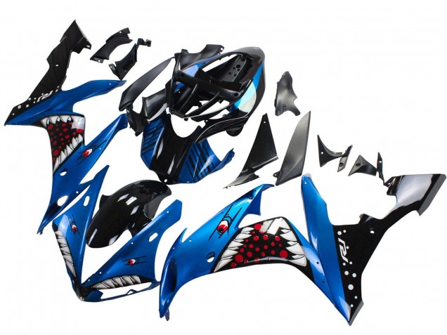Rabatt Yamaha YZF 1000 R1 Motorrad Verkleidung 2004-2006 - Blau Schwarz Rot Weiss Hai