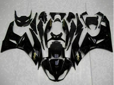 Rabatt Kawasaki ZX6R Motorrad Verkleidung 2009-2012 - Glanzendes Schwarz Gold Ninja