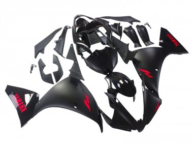 Rabatt Yamaha YZF 1000 R1 Motorrad Verkleidung 2012-2014 - Glanzendes Schwarz Matt Schwarz Rot