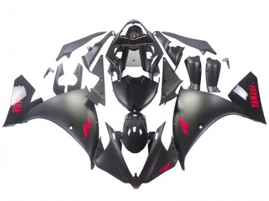 Rabatt Yamaha YZF 1000 R1 Motorrad Verkleidung 2012-2014 - Glanzendes Schwarz Matt Schwarz Rot
