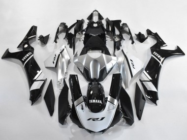 Rabatt Yamaha YZF 1000 R1 Motorrad Verkleidung 2020-2025 - Silber Weiss Glanzendes Schwarz