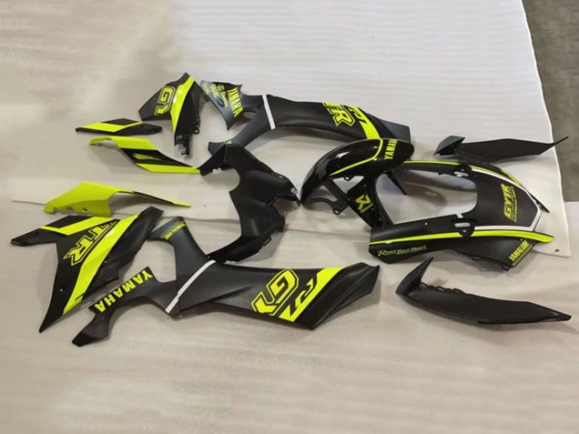 Rabatt Yamaha YZF 1000 R1 Motorrad Verkleidung 2020-2025 - Glanzendes Schwarz Fluoreszierendes Gelb